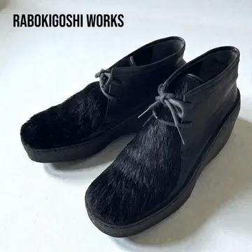 컨디션 최상 RABOKIGOSHI WORKS 처카 부츠 웨지솔