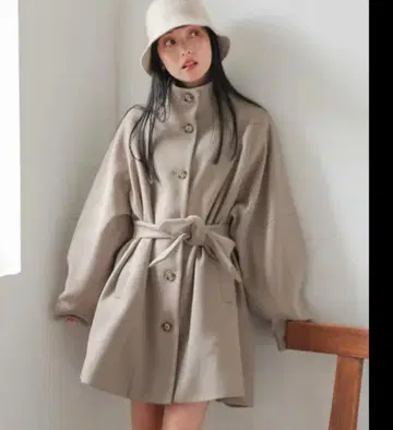 LOWRYS FARM 울 코트 프리 사이즈 버튼 포함