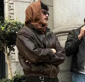 00's unknown 쇼트 레더 자켓 City boy