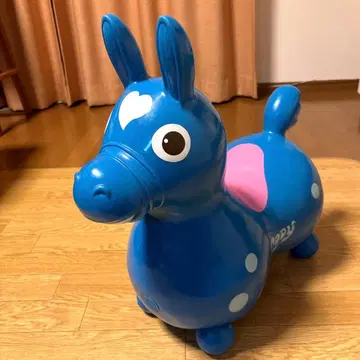 로디 RODY 파란색 말 모양 승용 완구 바운드 밸런스 몸통 공기 주입기