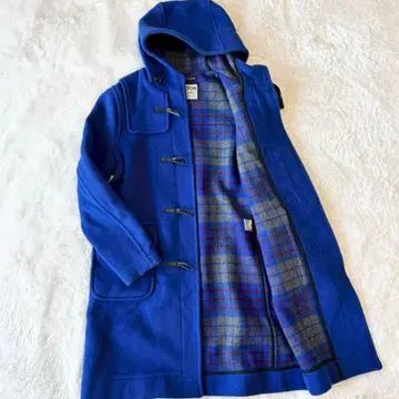 새상품급 런던 트래디션 롱 더플 코트 블루 체크 영국제