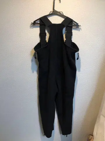 플리스 블랙 오버롤 살로펫