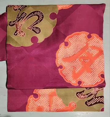 설월화 설륜 무늬 나고야 오비 앤티크