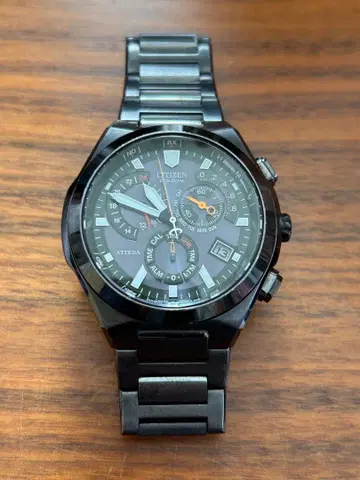 시티즌 아테사 전파 시계 블랙 티타늄 ATP53-2704