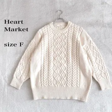 Heart Market 아이보리 케이블 짜임 니트 스웨터 사이즈 F