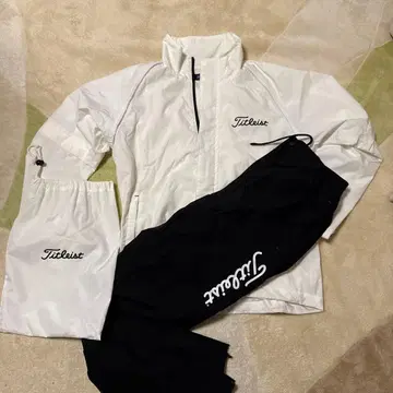 Titleist 우비 세트 화이트/블랙