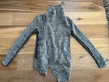 집업 하이넥 가디건