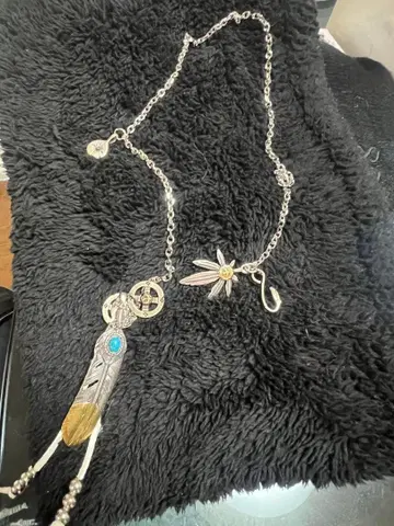 터콰이즈 페더 목걸이