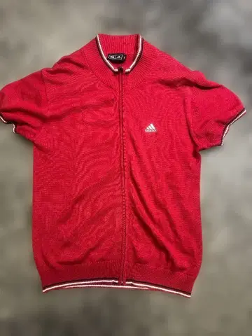 adidas 빨간색 집업 셔츠 스웨터 원단 M