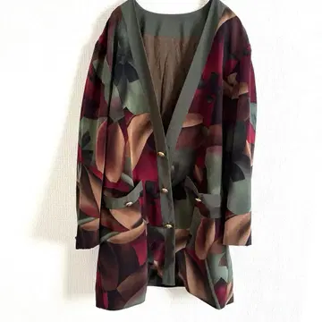 빈티지 가디건 패턴 가운 보타니컬 M L