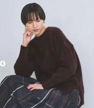 폭스 캐시미어 크루넥 니트