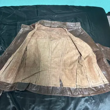 브라운 가죽 자켓 천연 가죽