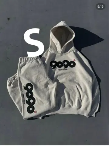 그레이 로고 프린트 팬츠 셋업