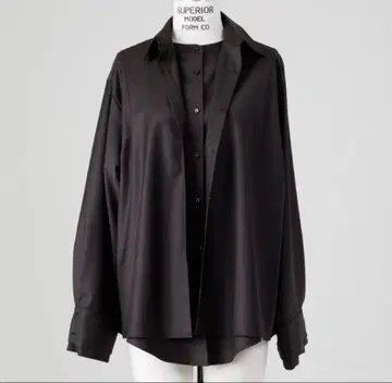 deres 더블 레이어드 셔츠 재킷 브라운