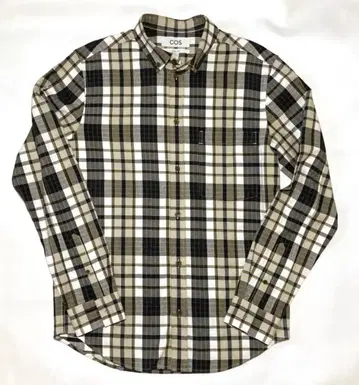새상품급 cos 코스 체크 셔츠 베이지 브라운 s 사이즈