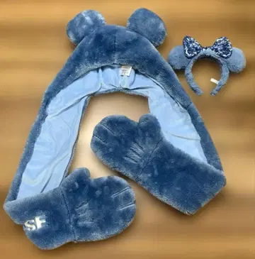 디즈니 스카이블루 팬캡 디즈니 머리띠