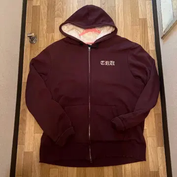 00s 지퍼 후드티 크림슨 made in USA / Canada