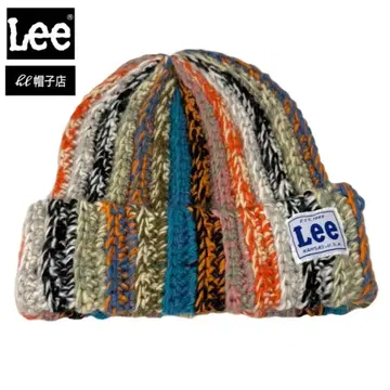 Lee 니트 모자 프리 사이즈 오렌지 mix