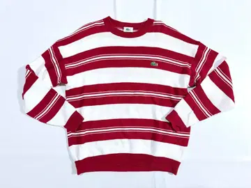 M 사이즈 LACOSTE 라코스테 니트 보더 빨흰 면