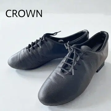 님 컨디션 최상 CROWN Jass 재즈 신발 블랙 레이스업