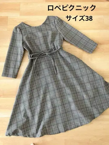 로페피크닉 체크 무늬 원피스