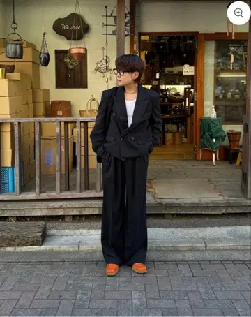 블랙 와이드 팬츠 남성용 슬랙스