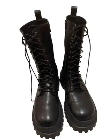 [ 새상품급 ] ENVYM 레이스업 롱 부츠 덤 포함