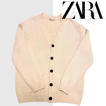 ZARA 크림색 니트 가디건 XL 자라