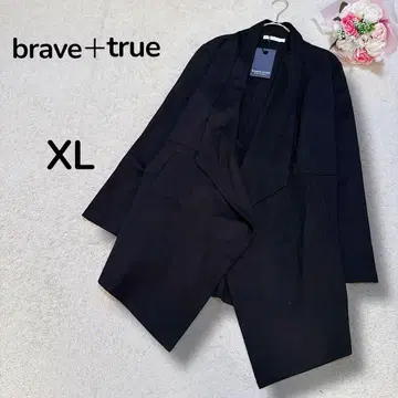 [ brave+true ] 새상품 분또 소재 페플럼 헴 어시멘틀리 가디건