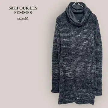 5351POUR LES FEMMES 새상품급 터틀넥 니트 튜닉 기장