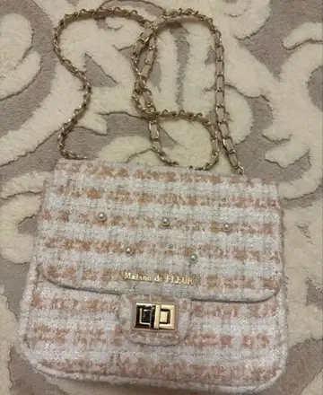 Maison de FLEUR 트위드 숄더백