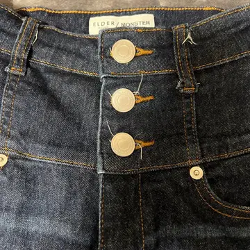 ELDER MONSTER 하이웨스트 스트레이트 데님