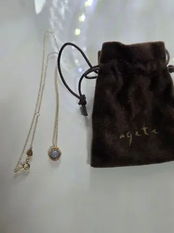 agete K10 목걸이 아가트 액세서리 목걸이