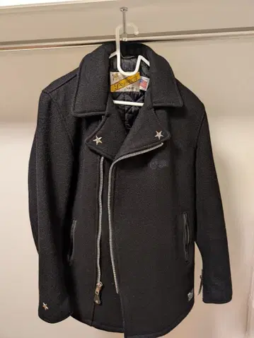 L 고품질 SCHOTT x CRIMIE 라이더스 코트 지퍼 코트 블랙