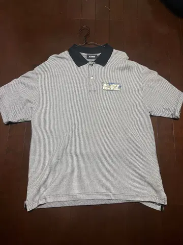 X-LARGE 그레이 스트라이프 피케 셔츠 L