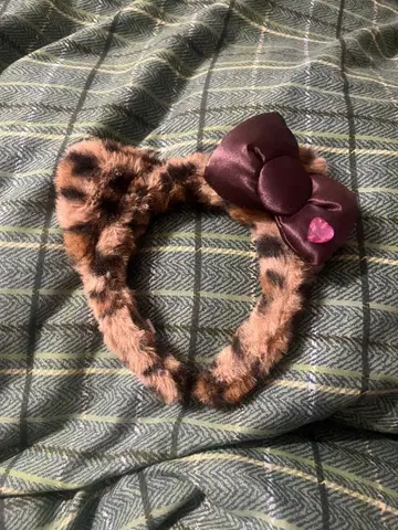 헬로키티 레오파드 무늬 머리띠