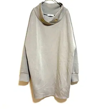 [ 이디트 ] 오버 사이즈 튜닉 하이넥 풀오버 그레이지 금