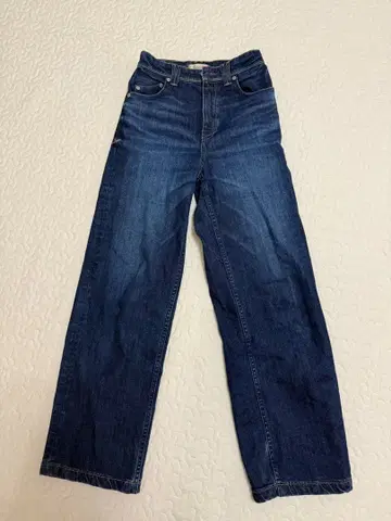 야눅 다크 블루 와이드 레그 데님