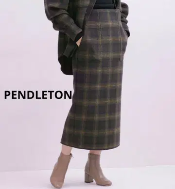 노지리 미호 나노 유니버스 별주 펜들턴 더블 크로스 체크 타이트 스커트