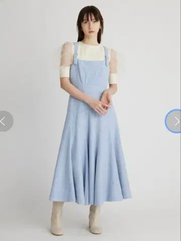 FURFUR 트위드 오버롤 스커트