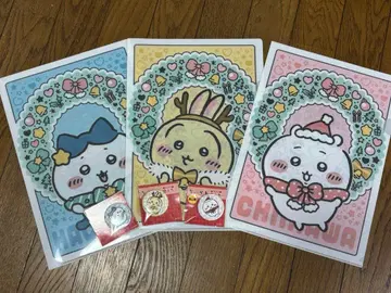 세븐일레븐 치이카와(먼작귀) 페어 클리어 파일 캔 거울 세트