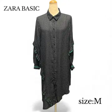 ZARA BASIC 도트 무늬 셔츠 원피스 M 자라