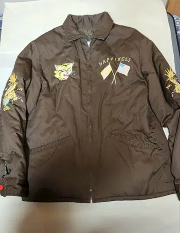 테일러 토요 베트남 자켓 브라운 M 사이즈 리버서블