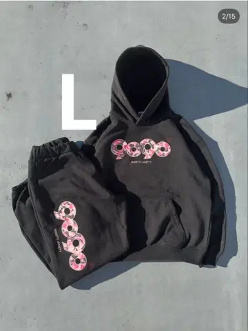 도넛 그래픽 맨투맨 셋업