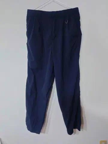 ZARA 나일론 네이비 와이드 팬츠 턱