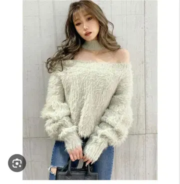 제이다 미사용 2way 초커 니트