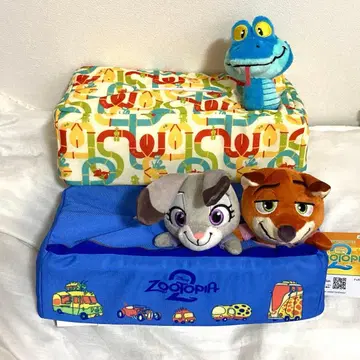 12 주토피아2 디오라마 티슈 케이스 전 2종 세트 라운드원 한정판1