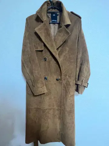 AZUL by moussy 페이크 스웨이드 트렌치코트