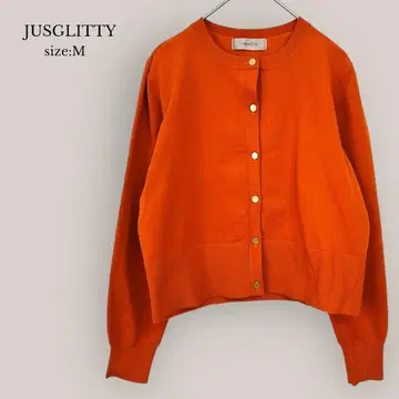 저스길리티 JUSGLITTY 가디건 크루넥 숏 M
