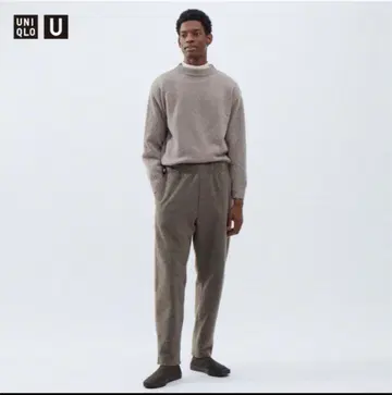 유니클로 U 플리스 저지 팬츠 브라운 M 새상품급